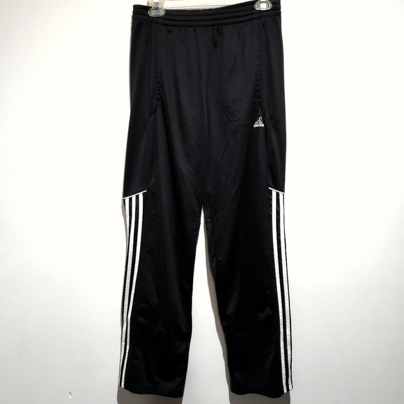 Adidas ClimaLite Black & White Straight Leg Athletic Track Workout Pants Size S - Picture 10 of 15